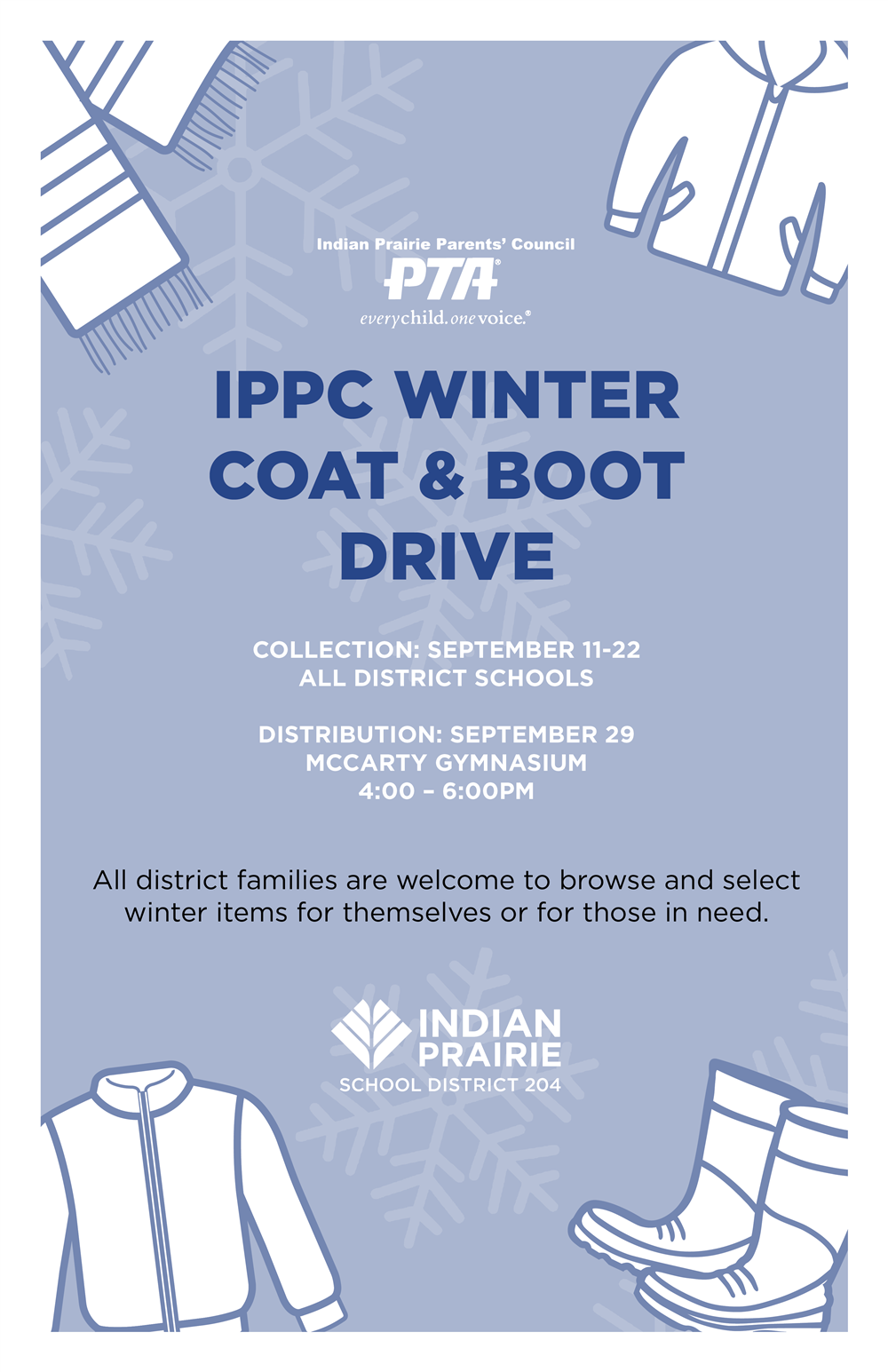IPPC Winter Coat & Boot Drive (see text below)